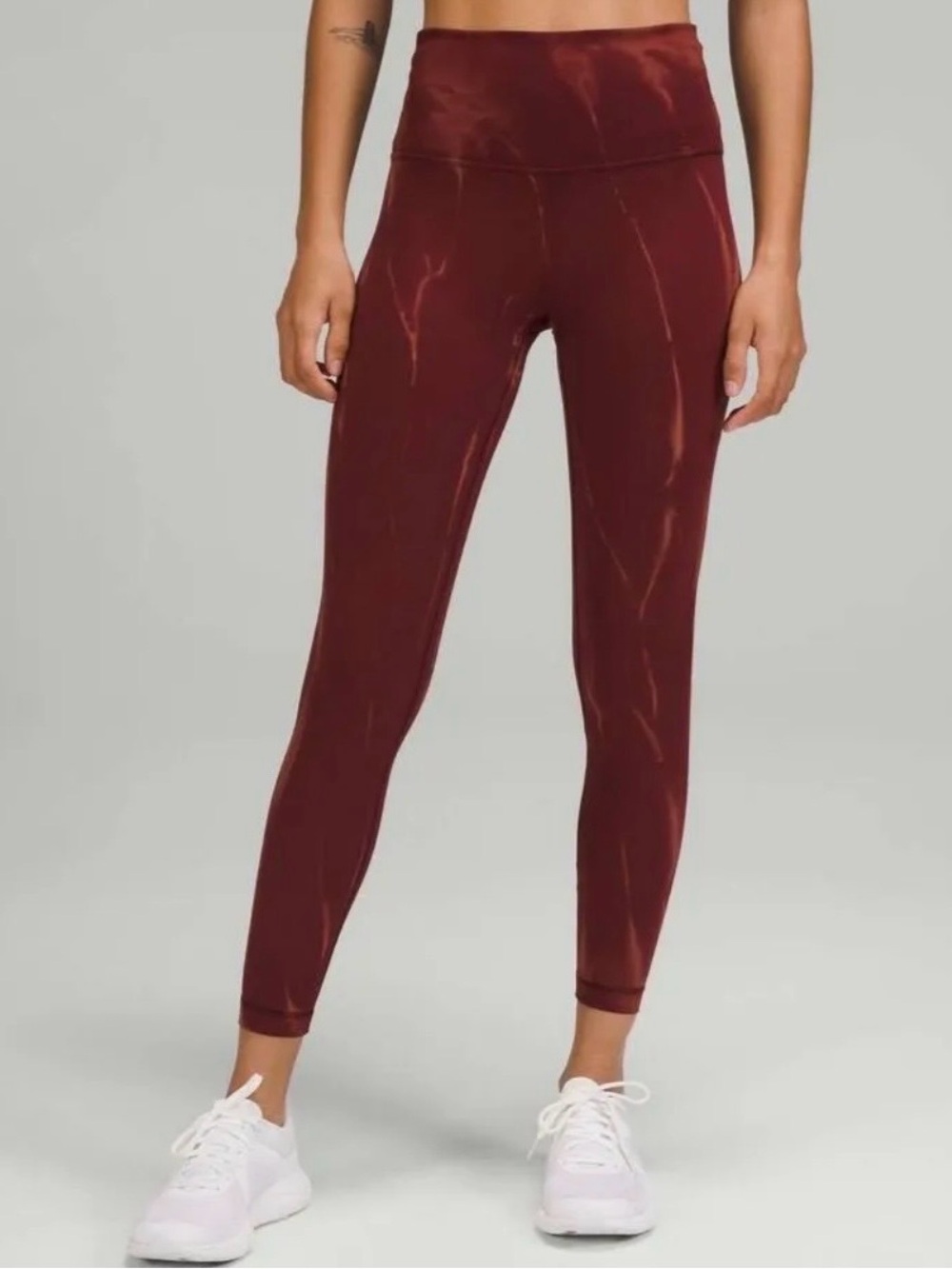lululemon athletica Burgundy Marble High-Rise Leggings